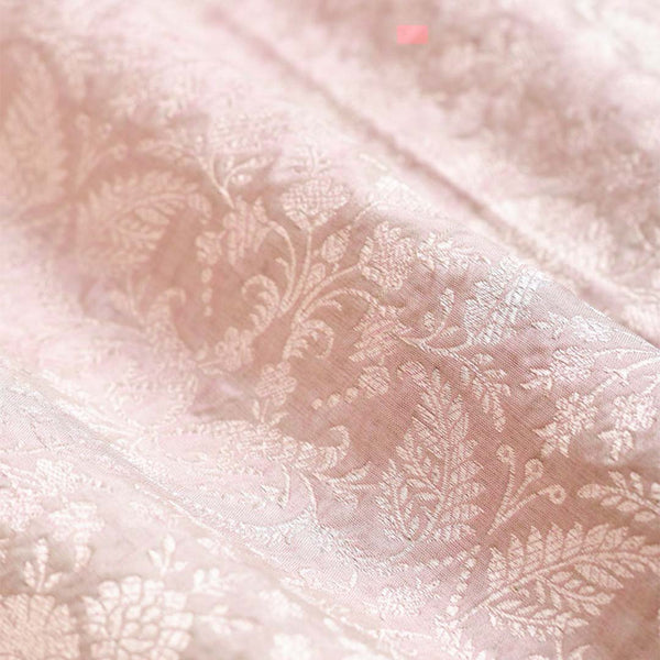 Products Silver Slush Handloom Banarasi Katan Silk Fabric
