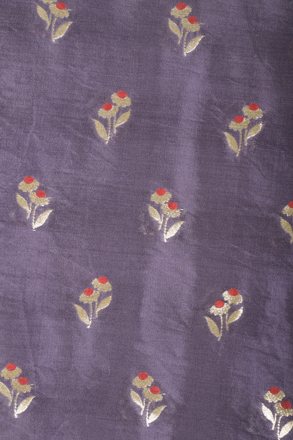Black Currant Woven Mulberry Silk Dress Material