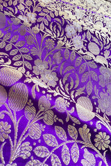 Products Dazzling Purple Hnadwoven Satin Silk Fabric