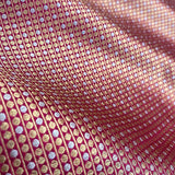 Wine Handwoven Banarasi Silk Fabric At Chinaya Banaras