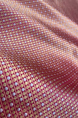 Deep Wine Handwoven Banarasi Silk Fabric - Chinaya Banaras