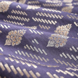 Blue Handwoven Mulberry Silk Fabric At Chinaya Banaras