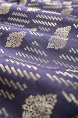 Aegan Blue Handwoven Mulberry Silk Fabric - Chinaya Banaras