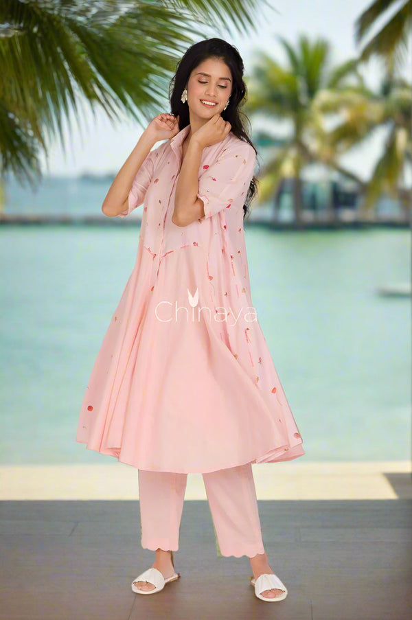 Baby Pink Kurta, Cotton Kurta Set, Kurta Pant, Summer Outfit, Summer Offers