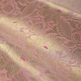 Baby Pink Woven Banarasi Silk Fabric