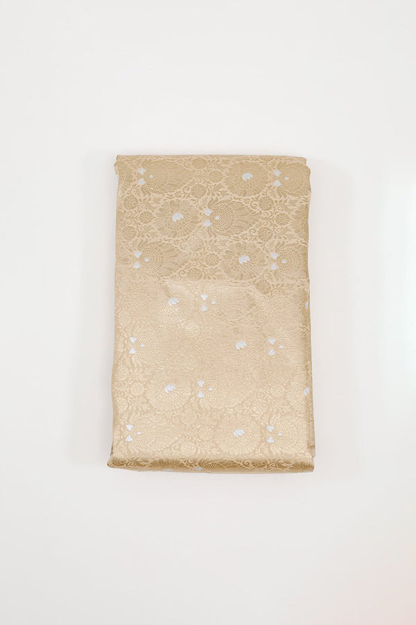 Products Beige Handwoven Banarasi Silk Fabric