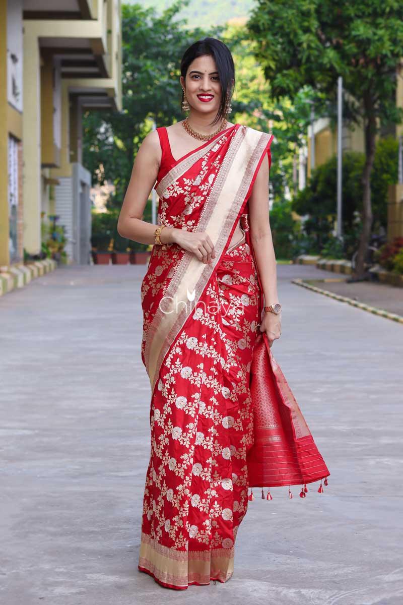 Shop Wedding Banarasi Silk Saree Online In India | Me99