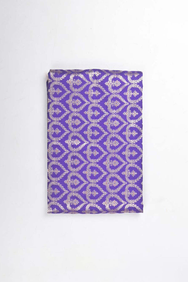 Deep Purple Banarasi Silk Fabric