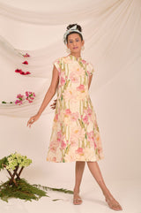 Floral Delight Cotton Dress - Chinaya Banaras