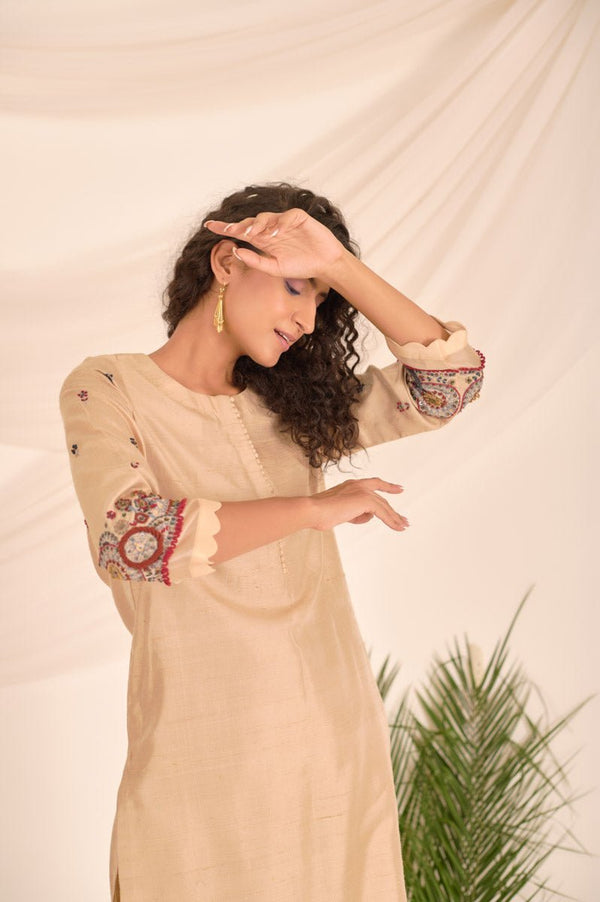 Golden Fleece Raw Silk Suit Set - Chinaya Banaras