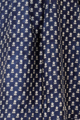 Indigo Geometrical Printed Chanderi silk Kurta pant Set - Chinaya Banaras