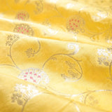Yellow Handwoven Mulberry Silk Fabric At Chinaya Banaras
