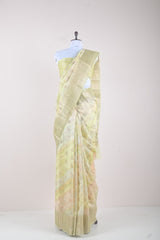 Liril Green Woven Chanderi Silk Saree - Chinaya Banaras