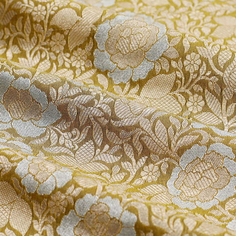 Mehendi Green Handwoven Banarasi Silk Fabric