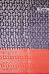 Midnight Mingle Navy Blue Patola Printed Chiniya Silk Saree - Chinaya Banaras