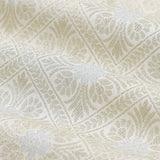 White Geometrical Handwoven Banarasi Silk Fabrics At Chinaya Banaras