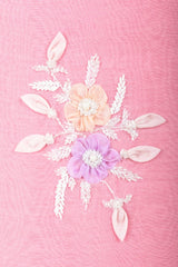 Pink Embroided Soot Cotton Dress Material - Chinaya Banaras