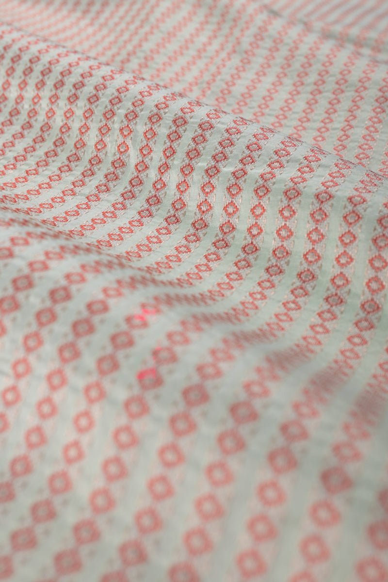 Powder Blue Banarasi Silk Fabric, banarasi fabric, silk fabric, brocade fabric, handloom fabric, indian fabric