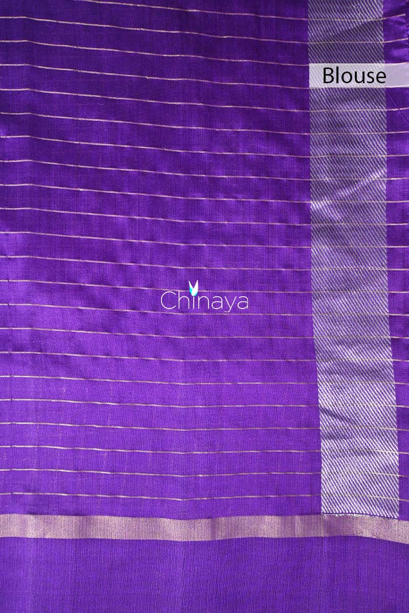 Purple Delight Woven Banarasi Silk Saree - Chinaya Banaras