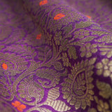 Purple Handwoven Banarasi Silk Fabric At Chinaya Banaras