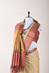 Sandcastle Tussar Silk Saree - Chinaya Banaras