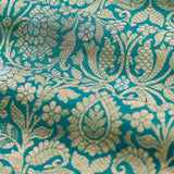 Green Handwoven Banarasi Silk Fabric At Chinaya Banaras