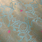 Blue Woven Banarasi Silk Fabric At Chinaya Banaras