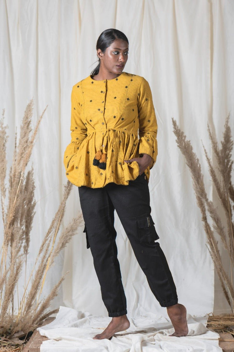 Yellow Cotton Top - Chinaya Banaras